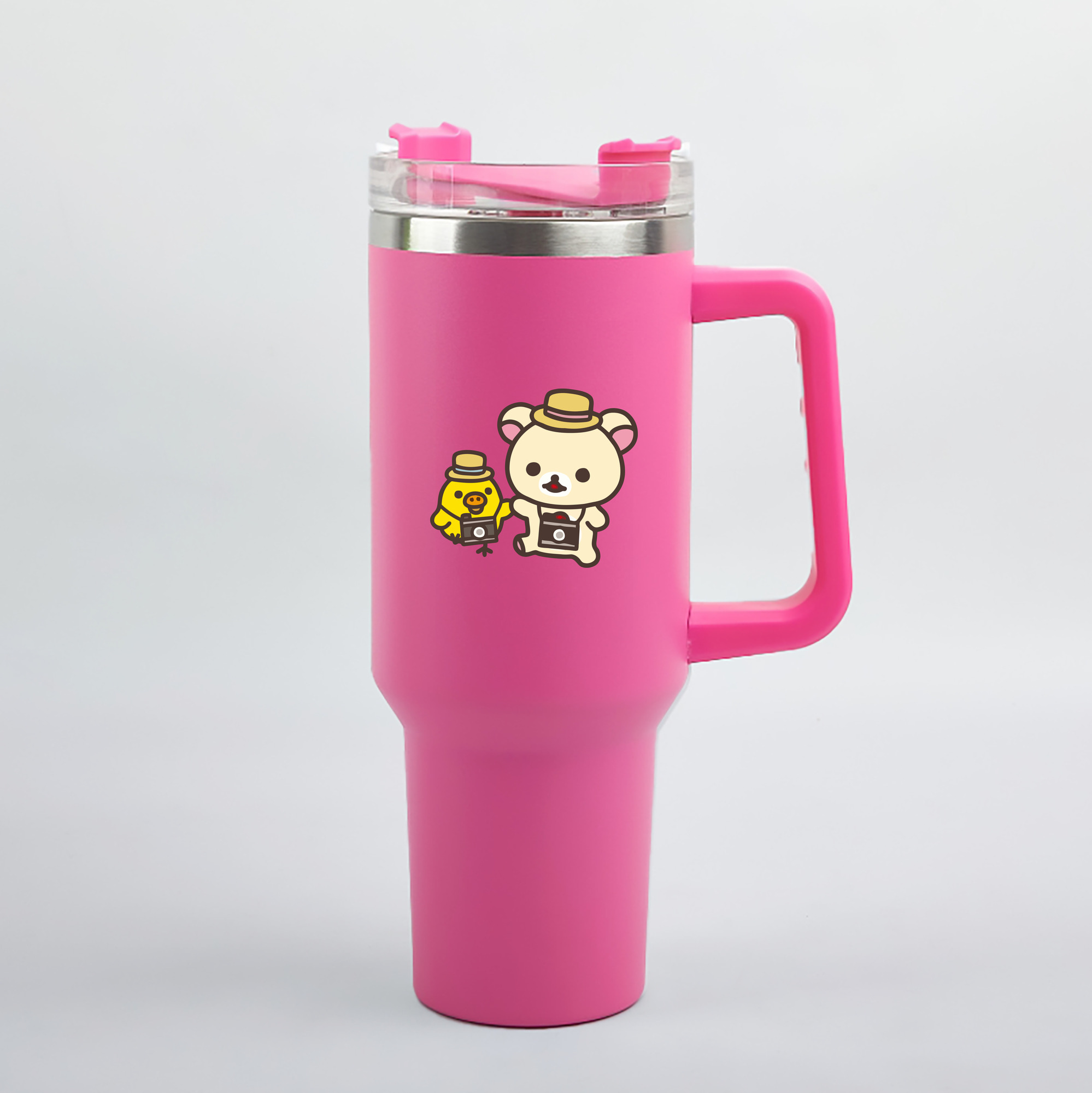 （画像用） リラックマ リラックマ キイロイトリ Rilakkuma Korilakkuma Kiiroitori 1200mL車用タンブラー（カラープリント）